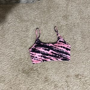 Sports bra medium pink and black